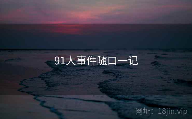 91大事件随口一记